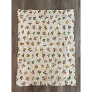 Vintage 1980s Romper Room Baby Crib Blanket Soft Nursery Plush TV Show